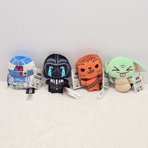 Star Wars Moodiverse Plush Lot R2-D2 Vader Chewbacca Grogu